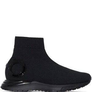 Salvatore Ferragamo Womens Black Knit Sock Sneakers Size 8.5